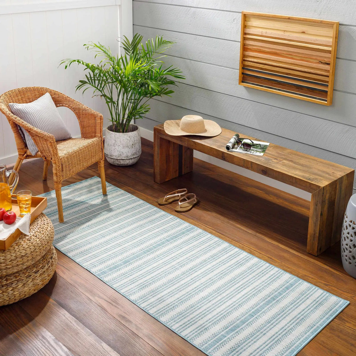 Engla Off White Outdoor Carpet Area Rug - Clearance, installed in a room 2