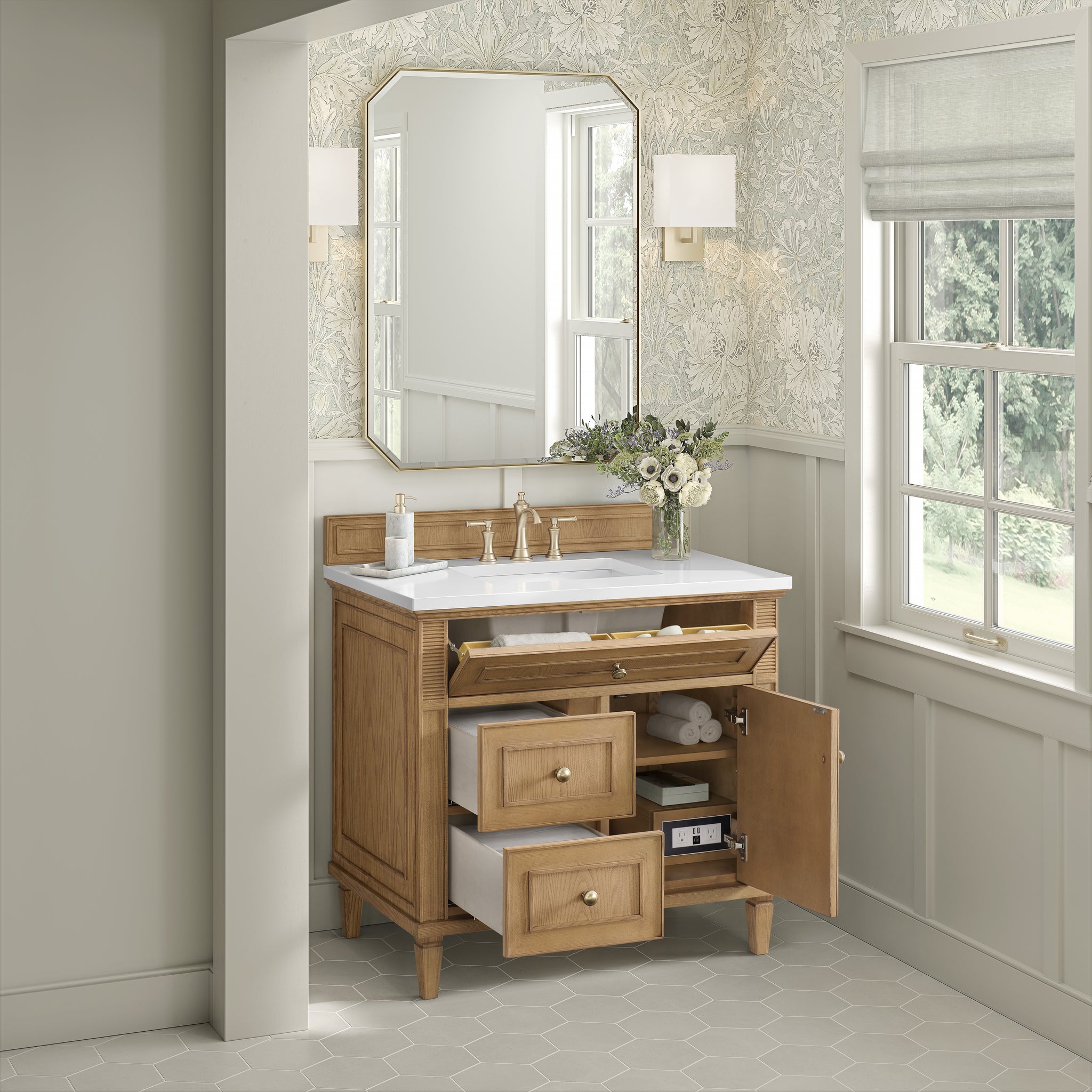 James Martin Lorelai 36" Single Bathroom Vanity, Light Natural Oak, view 34