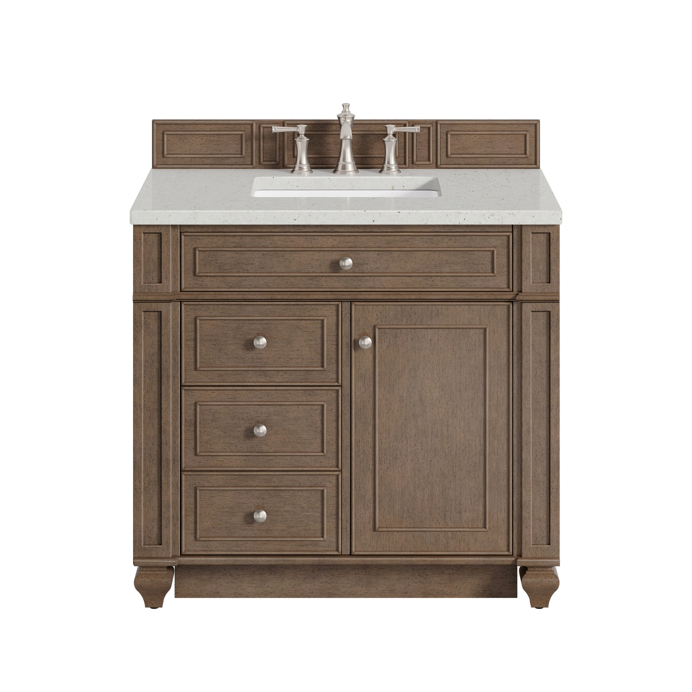 James Martin Bristol 36" Single Bathroom Vanity, Whitewashed Walnut, view 16