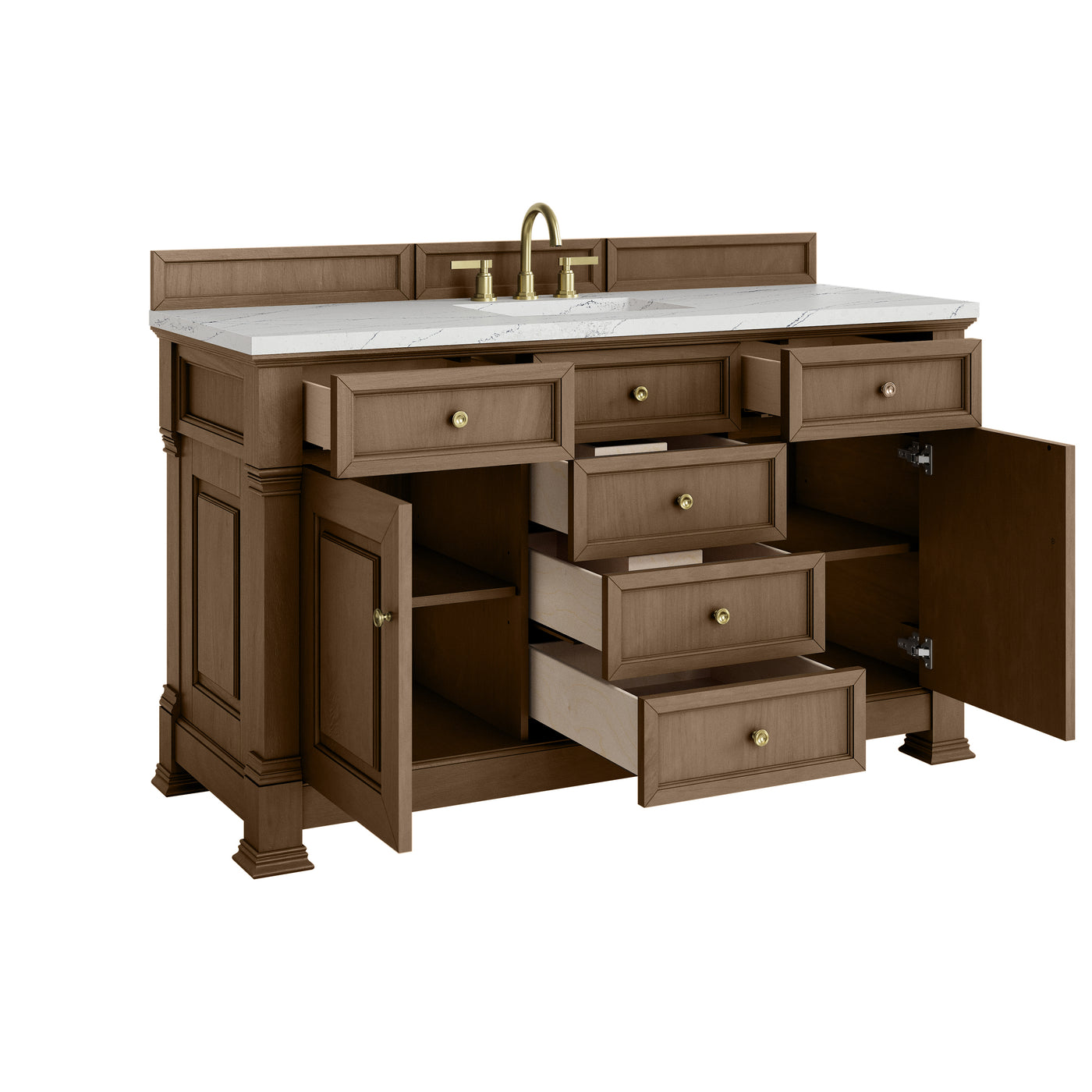 James Martin Brookfield 60" Single Bathroom Vanity, Pecan, view 38