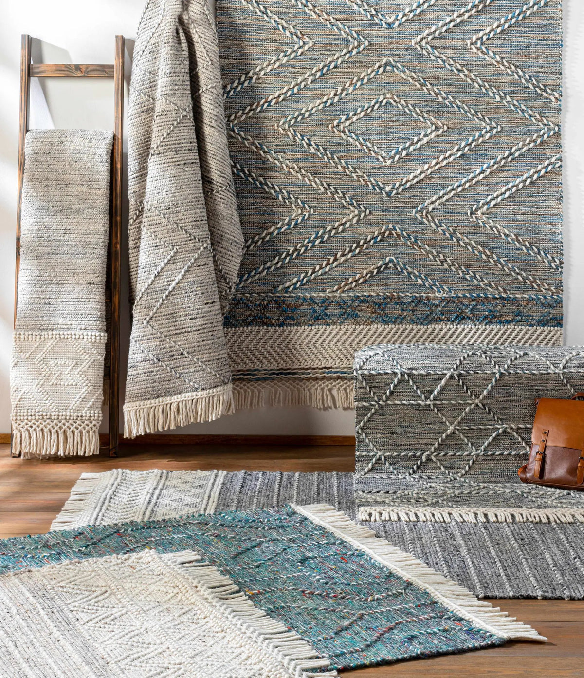 Cream Veruela Wool Blend Braided Tassel Area Rug - Clearance, photo 8 of 12