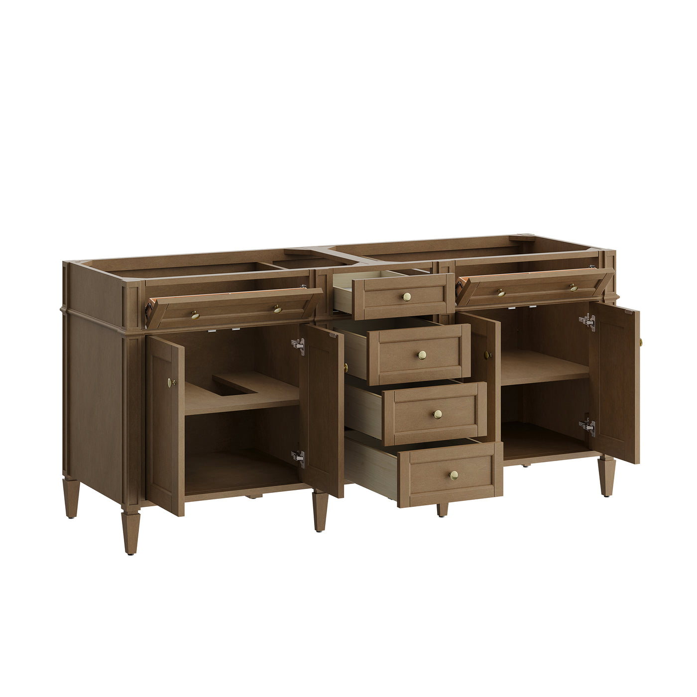 James Martin Brittany 72" Double Bathroom Vanity, Pecan, view 23