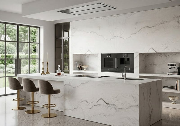 Le Blanc Polished Quartzite Slab Random 3/4 room scene