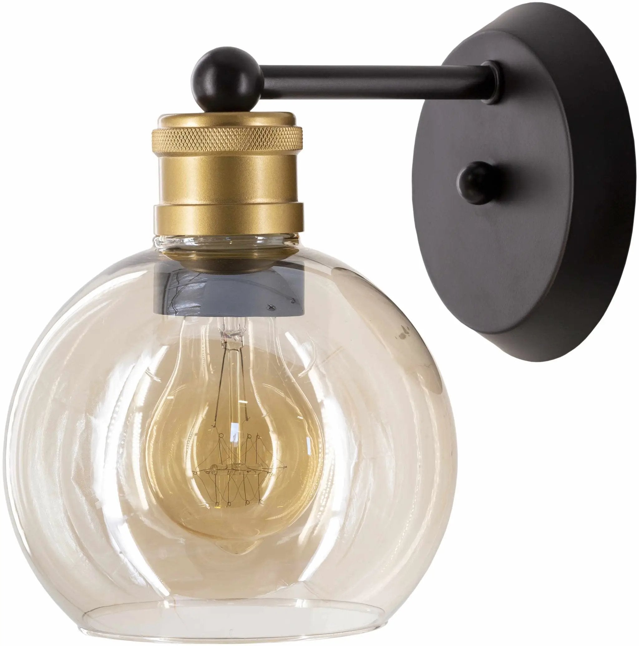 Leabrook Black Metal Wall Sconce by Boutique Rugs