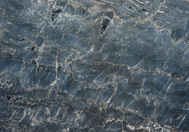 Leaden Sky Blue Polished Marble Slab Random