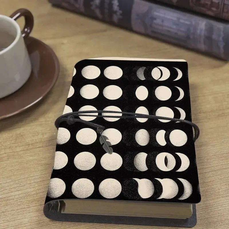 Leather Notebook 160 Pages 80 Sheets Home Gift for New Parent Suitable for Baby Log Milestones and Parenting Notes with White horse with flowing mane Pattern by House Of Avana