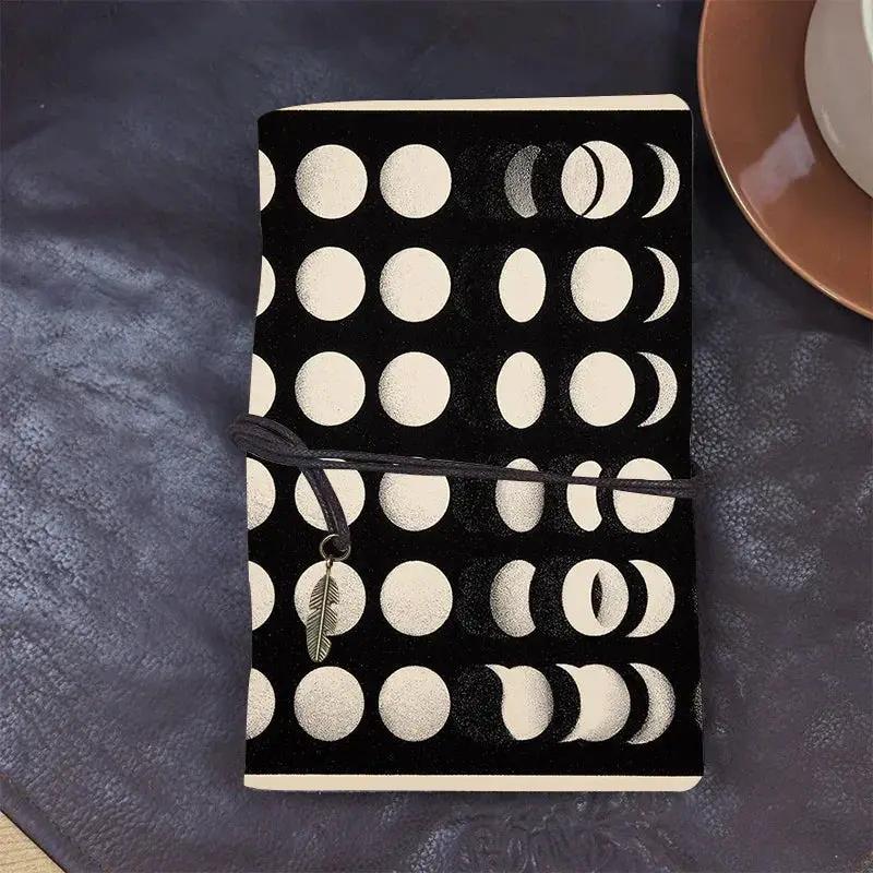 Leather Notebook 160 Pages 80 Sheets Home Gift for New Parent Suitable for Baby Log Milestones and Parenting Notes with White horse with flowing mane Pattern by House Of Avana