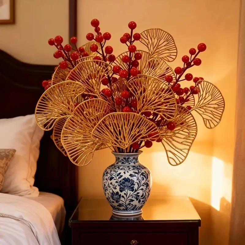 Leaves - Artificial Golden-Yellow Fall by House Of Avana