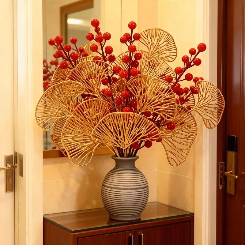 Leaves - Artificial Golden-Yellow Fall by House Of Avana