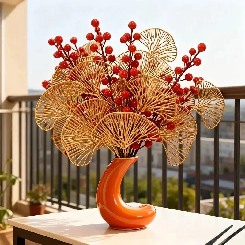 Leaves - Artificial Golden-Yellow Fall by House Of Avana