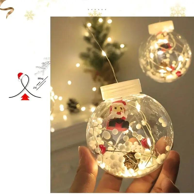 LED Christmas Curtain Lights with Copper Wire & Wishing Ball by House Of Avana