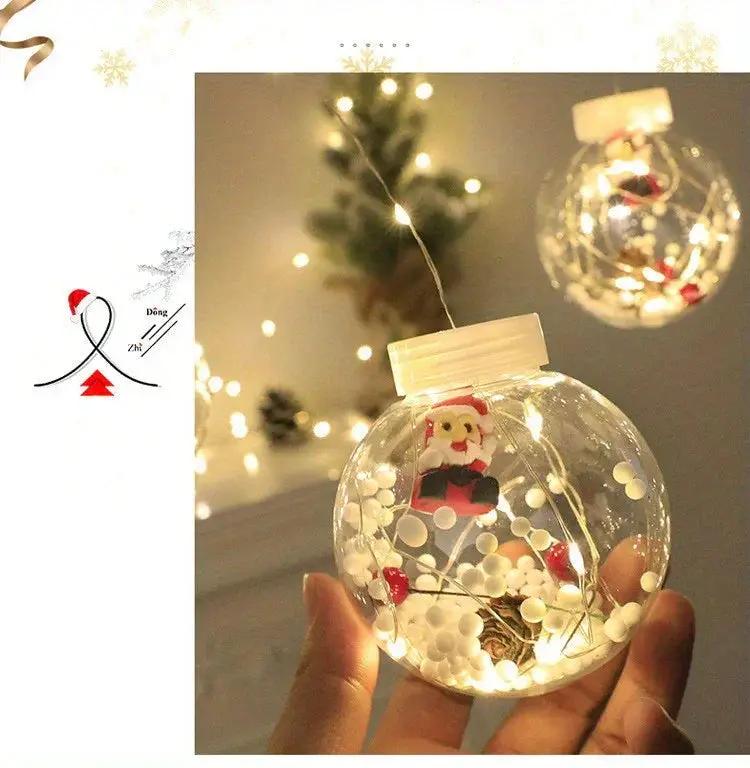 LED Christmas Curtain Lights with Copper Wire & Wishing Ball by House Of Avana
