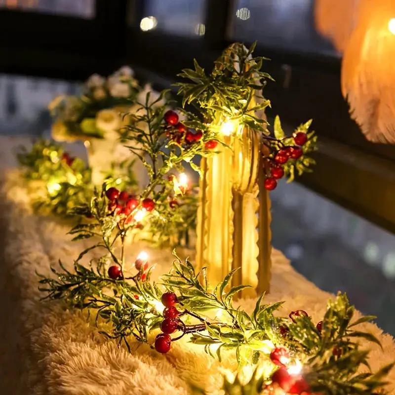LED Christmas Garland Battery Operated Holiday Decor String Lights by House Of Avana
