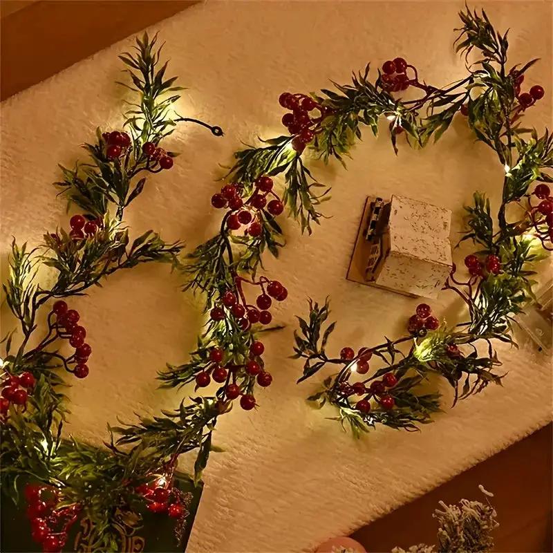LED Christmas Garland Battery Operated Holiday Decor String Lights by House Of Avana