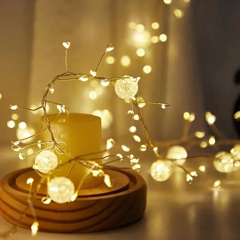LED Garland String Lights 200cm Long with Warm & Cool LEDs by House Of Avana