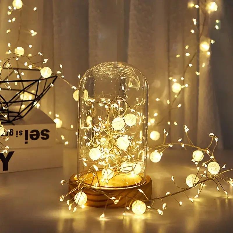 LED Garland String Lights 200cm Long with Warm & Cool LEDs by House Of Avana