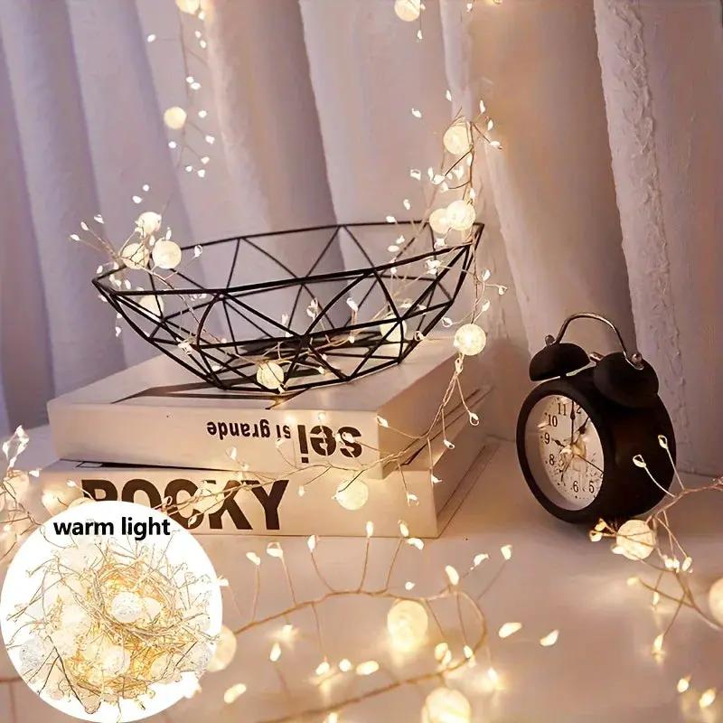 LED Garland String Lights 200cm Long with Warm & Cool LEDs by House Of Avana