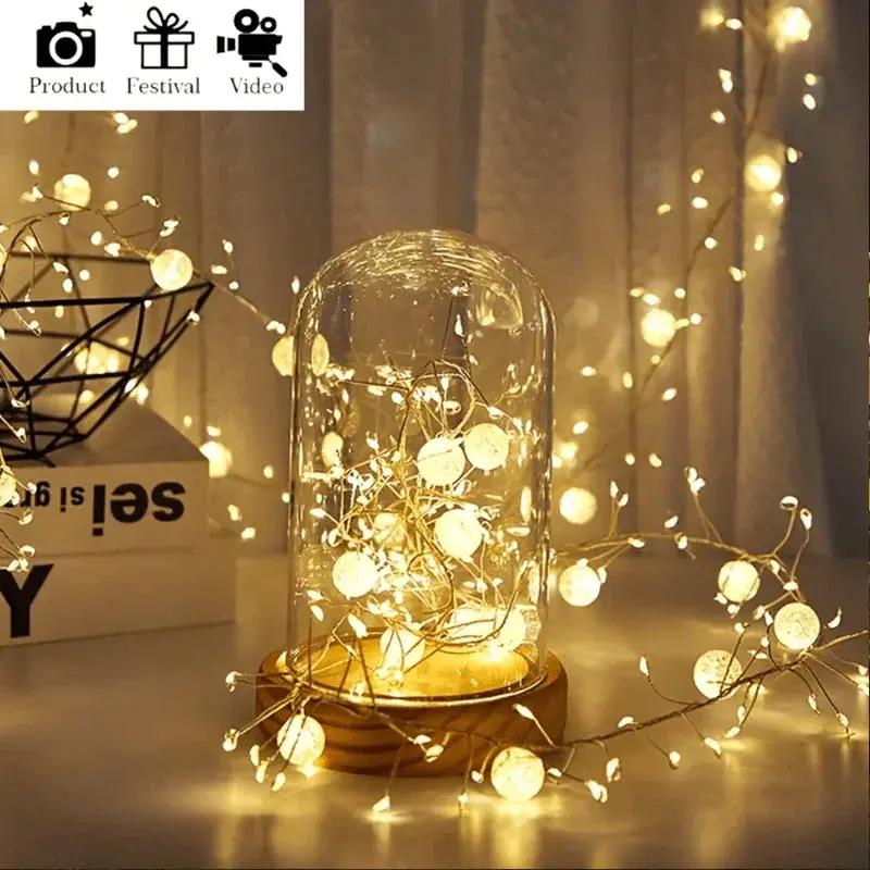 LED Garland String Lights 200cm Long with Warm & Cool LEDs by House Of Avana