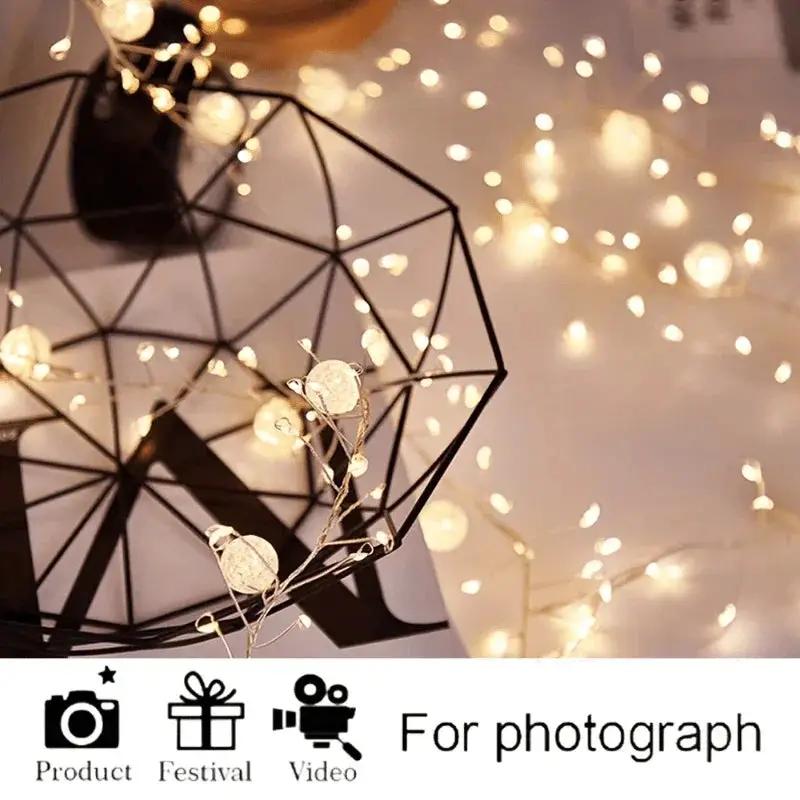 LED Garland String Lights 200cm Long with Warm & Cool LEDs by House Of Avana