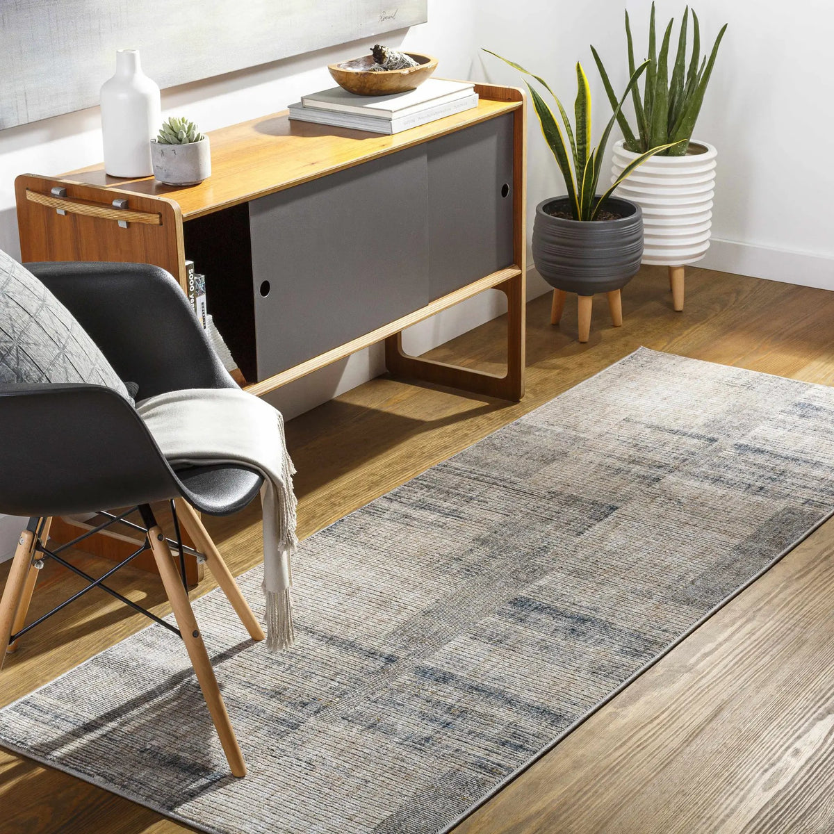 Leechburg Luxe Fringe Rug - Clearance, installed in a room 2