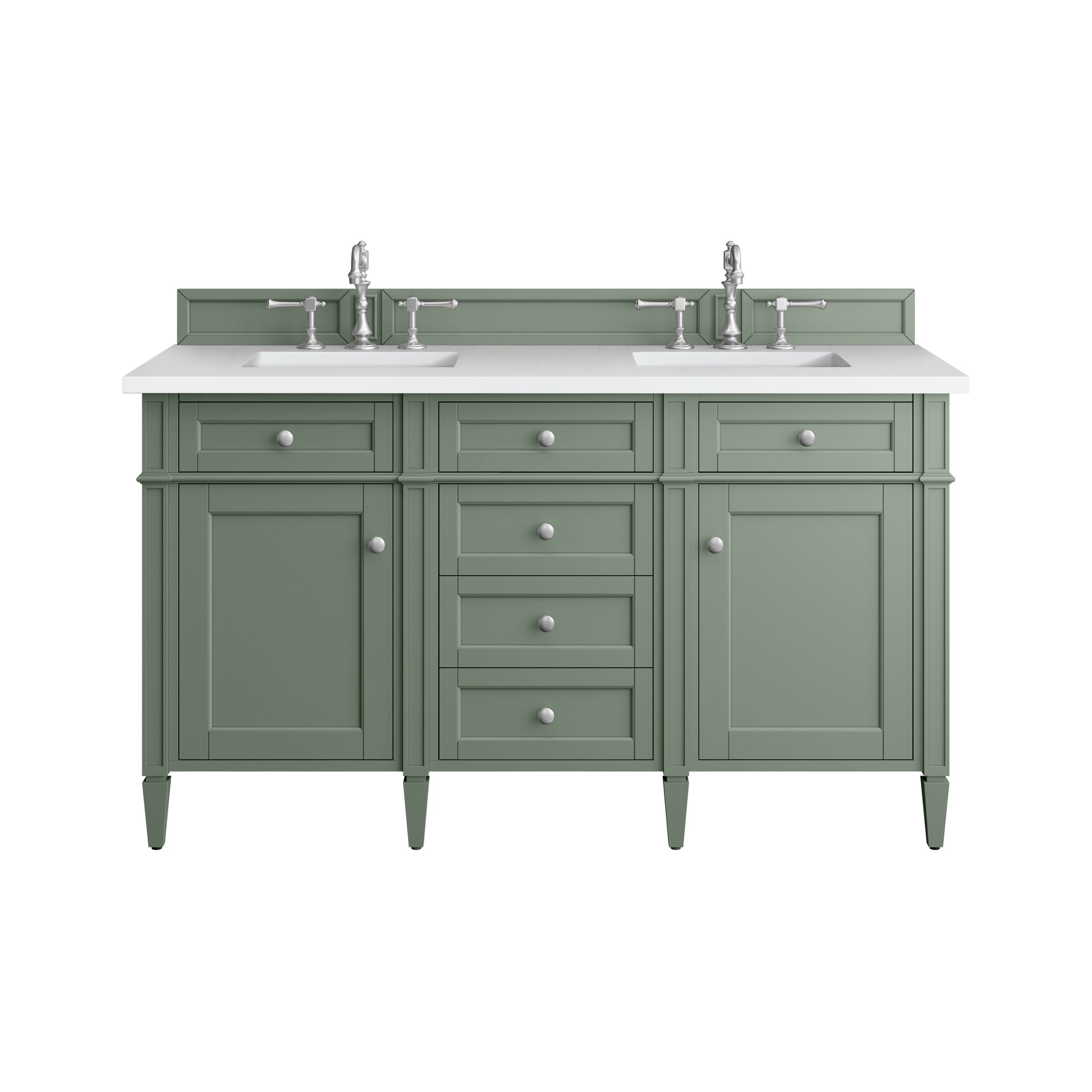 James Martin Brittany 60" Double Bathroom Vanity, Smokey Celadon, view 18