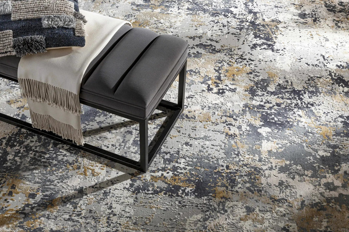 Lenzburg Faux Silk Abstract Rug, photo 4 of 18