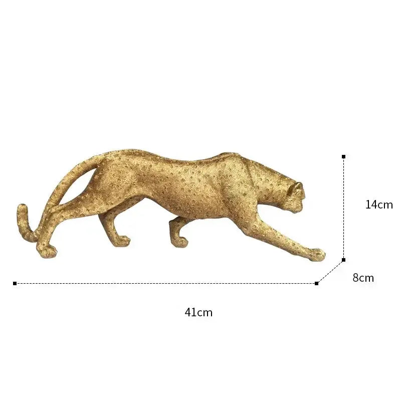 Gold Leopard Cheetah Statues for Modern Home Decor Lovers by House Of Avana