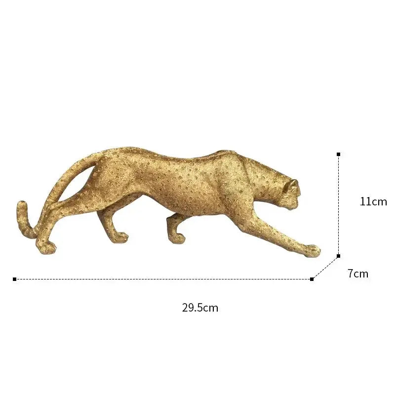 Gold Leopard Cheetah Statues for Modern Home Decor Lovers by House Of Avana