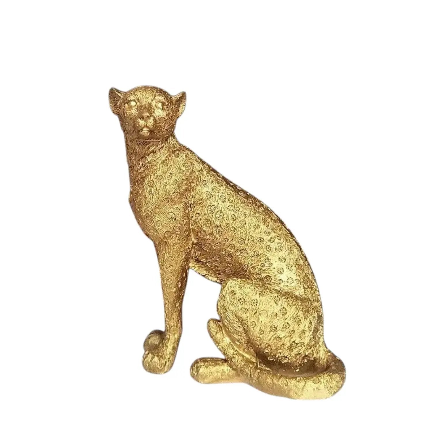 Gold Leopard Cheetah Statues for Modern Home Decor Lovers by House Of Avana