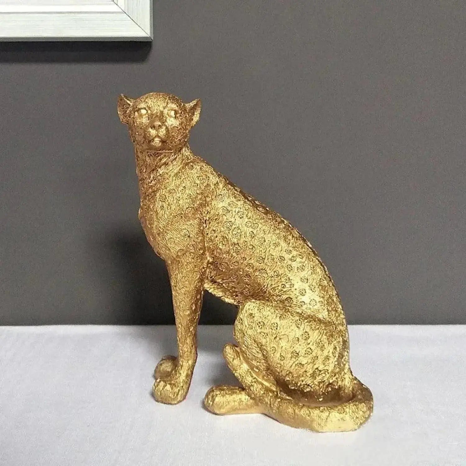 Gold Leopard Cheetah Statues for Modern Home Decor Lovers by House Of Avana