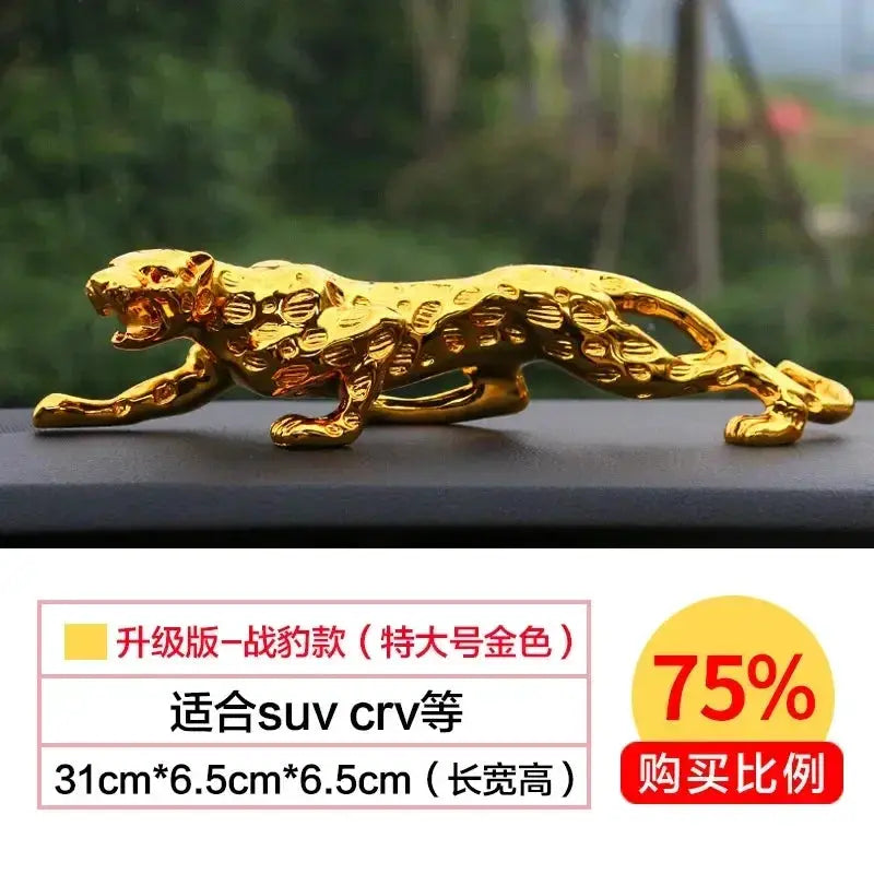 Silver Leopard Decorative Tabletop Sculpture for Home and Office Decor by House Of Avana