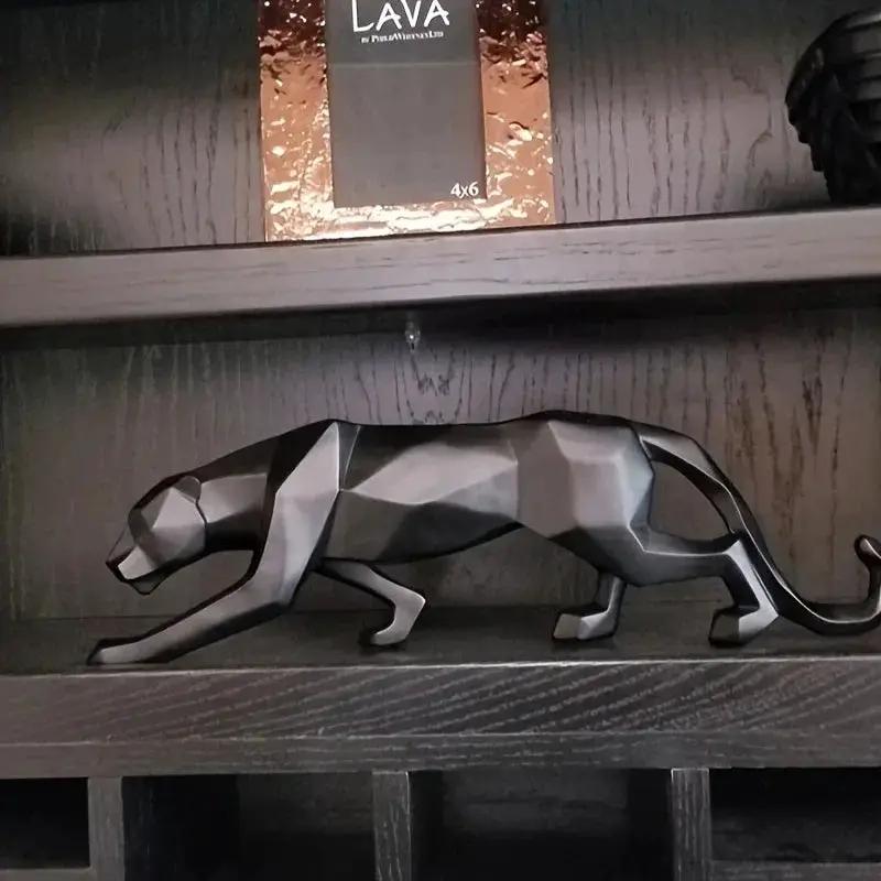Leopard Sculpture - Handcrafted Modern Abstract Large by House Of Avana