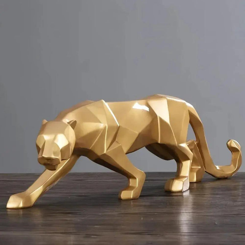 Leopard Sculpture - Handcrafted Modern Abstract Large by House Of Avana