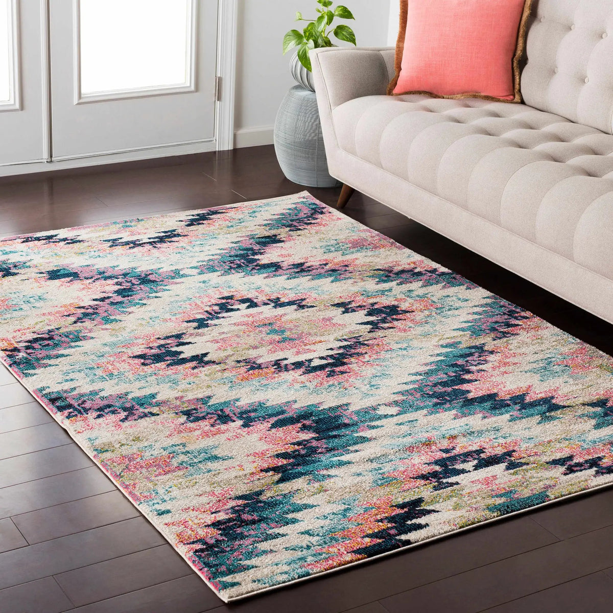 Lewisberry Area Rug, installed in a room