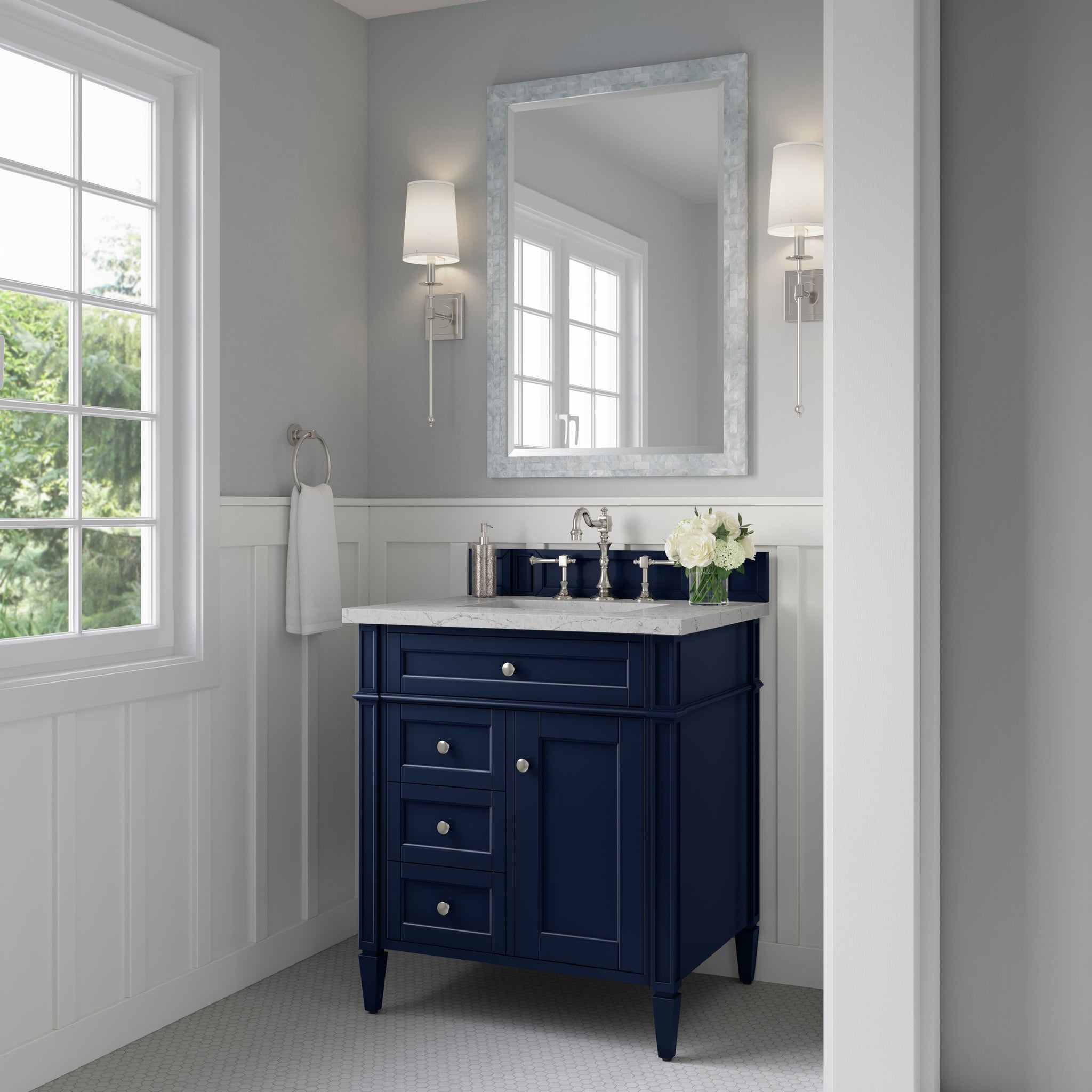 James Martin Brittany 30" Single Bathroom Vanity, Victory Blue, view 28
