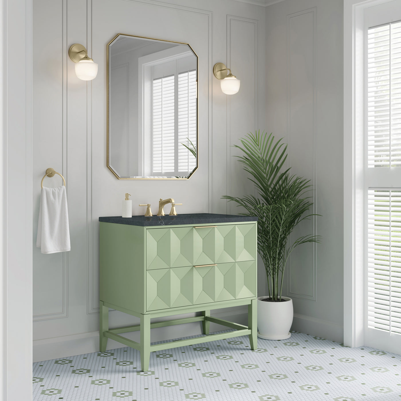 James Martin Emmeline 36" Single Bathroom Vanity, Pistachio, view 40