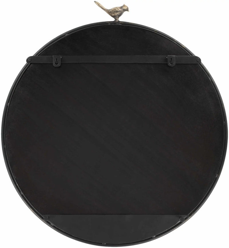 Loughlinstown Gold Frame Round Mirror by Boutique Rugs