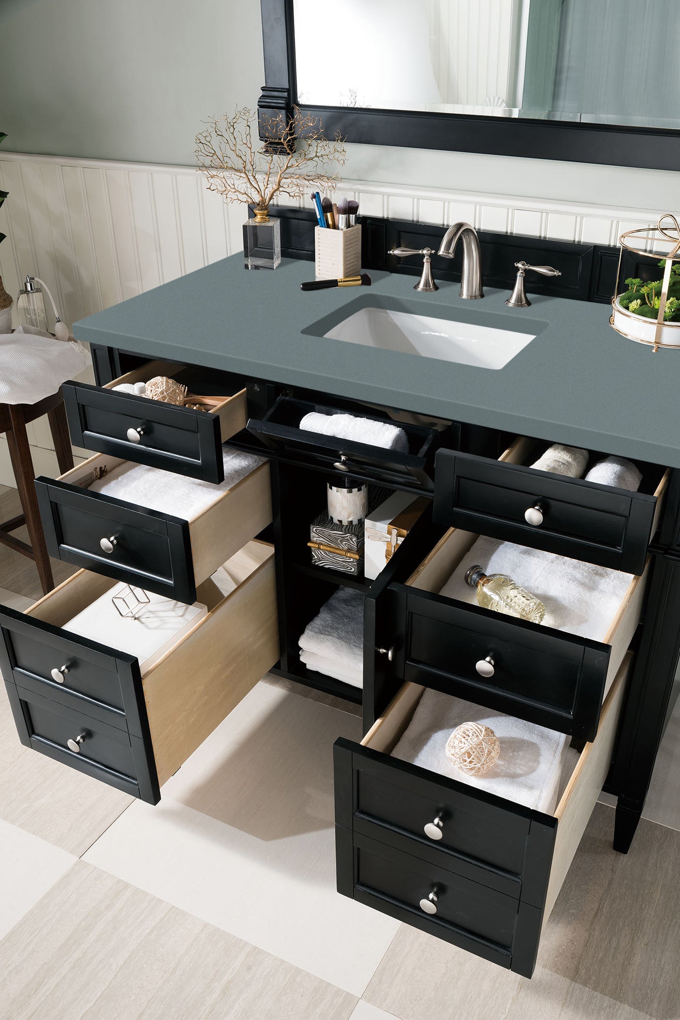 James Martin Brittany 48" Single Bathroom Vanity, Black Onyx, view 24