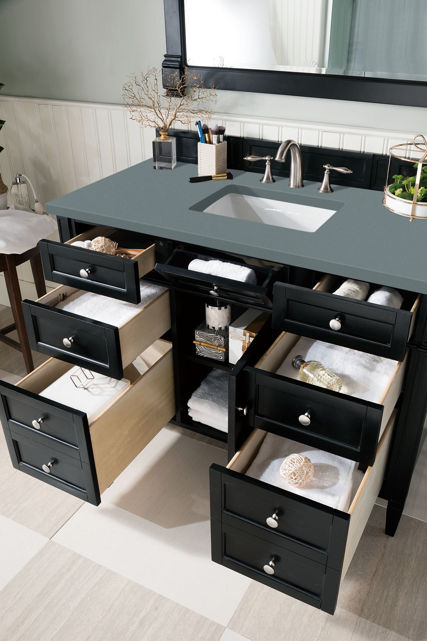 James Martin Brittany 48" Single Bathroom Vanity, Black Onyx, view 24