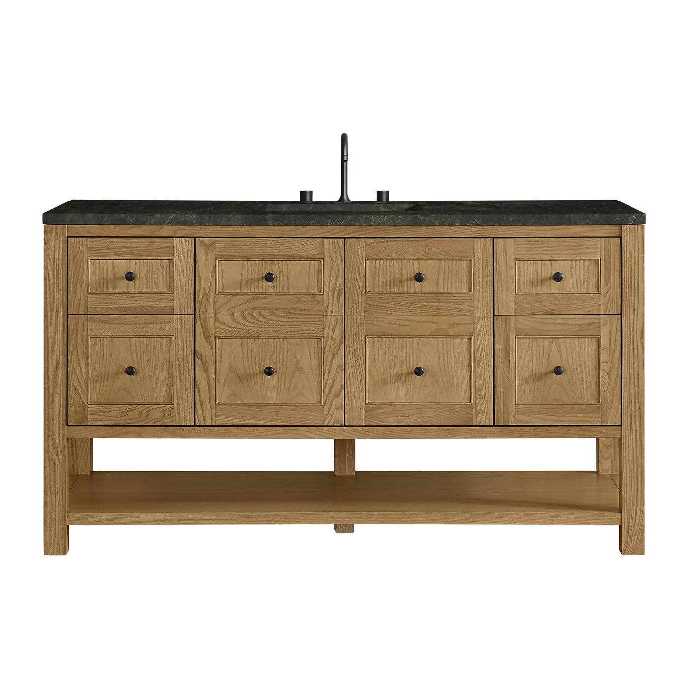 James Martin Breckenridge 60" Single Bathroom Vanity, Light Natural Oak with Phantome countertop