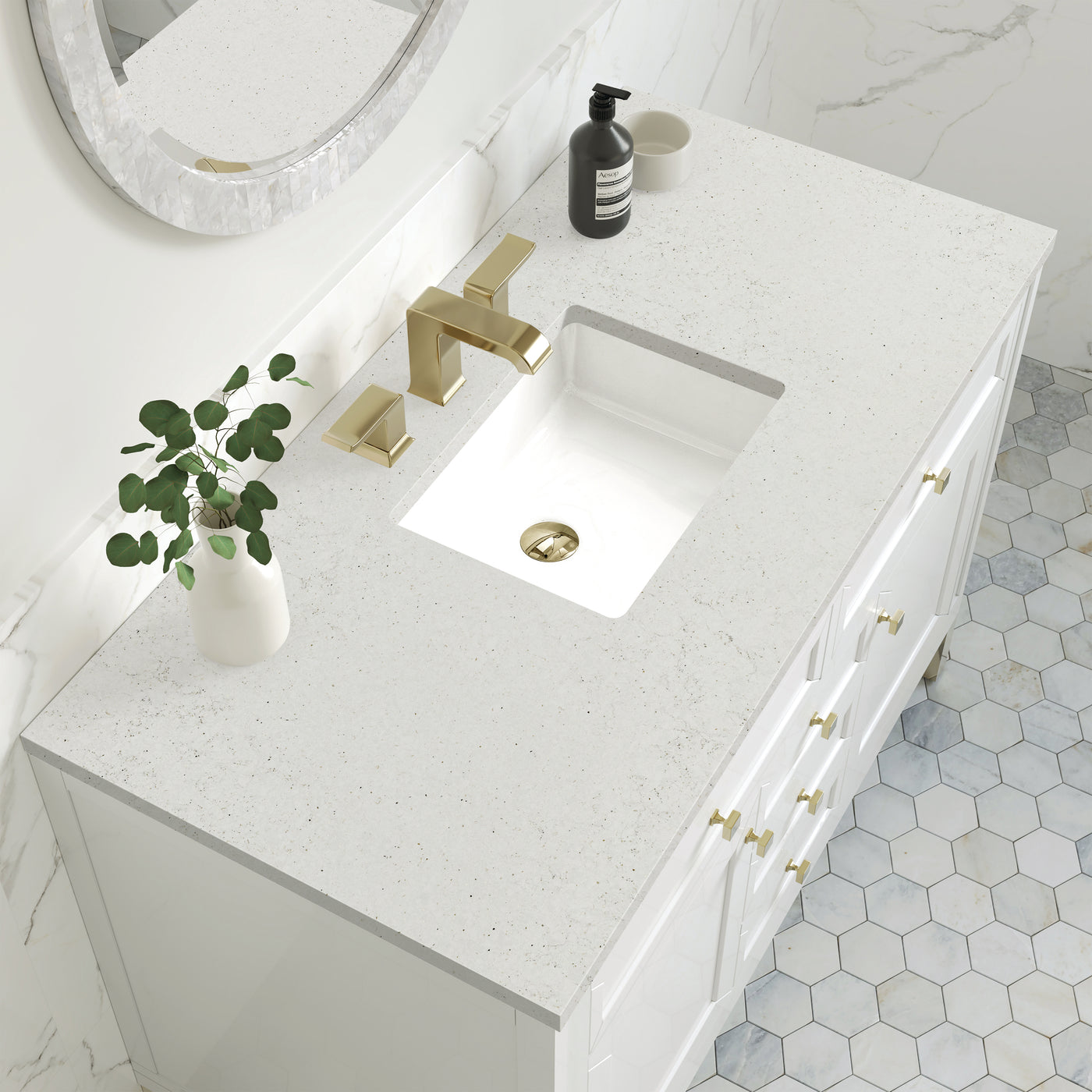 James Martin Chicago 48" Single Bathroom Vanity, Glossy White, view 33