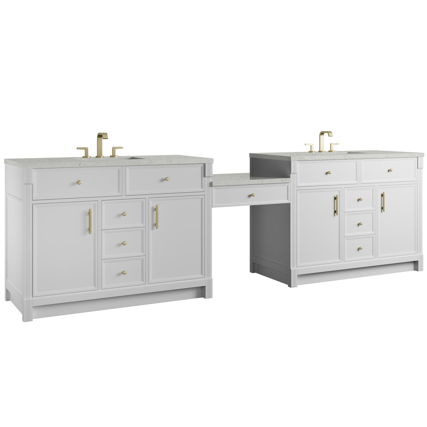 James Martin Bellshire 120" Double Bathroom Vanity, Bright White, view 29