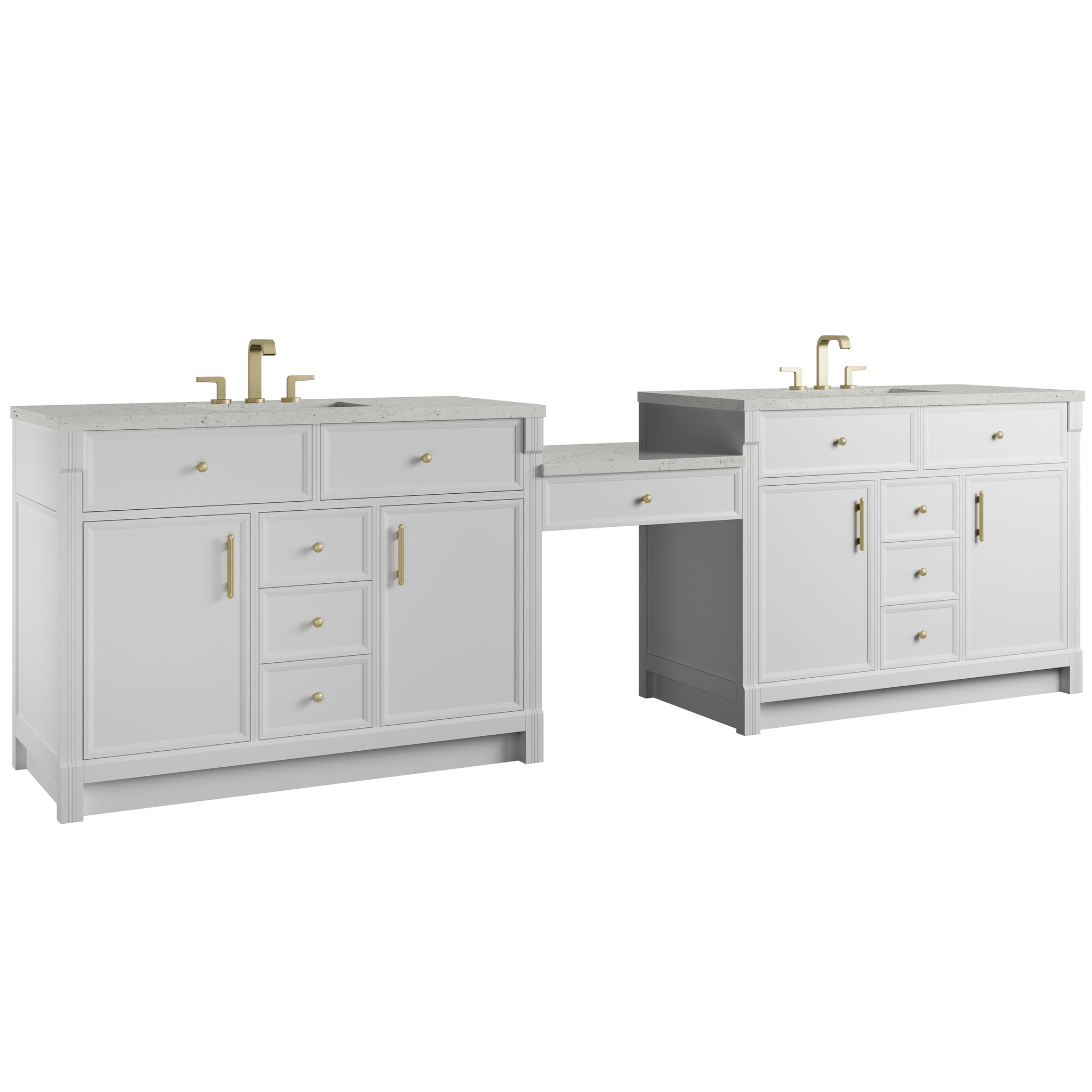 James Martin Bellshire 120" Double Bathroom Vanity, Bright White, view 29