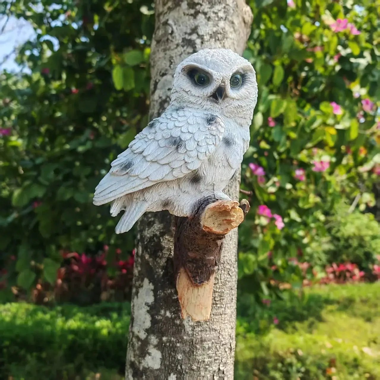 Lifelike Owl Statue Tree and Wall Decor for Garden and Home by House Of Avana