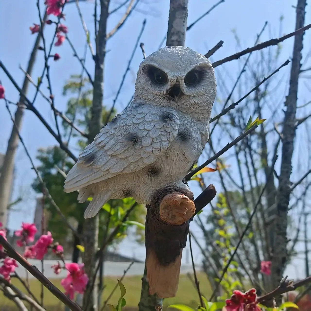Lifelike Owl Statue Tree and Wall Decor for Garden and Home by House Of Avana