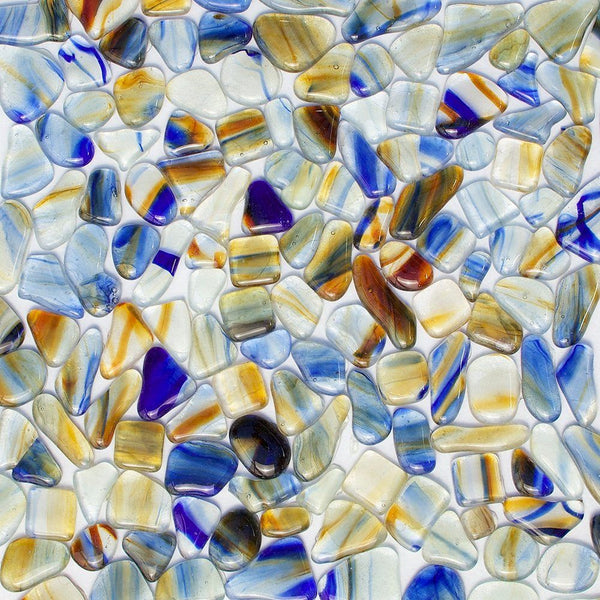 Light Blue Glossy Gloss Glass Mosaics 12x12