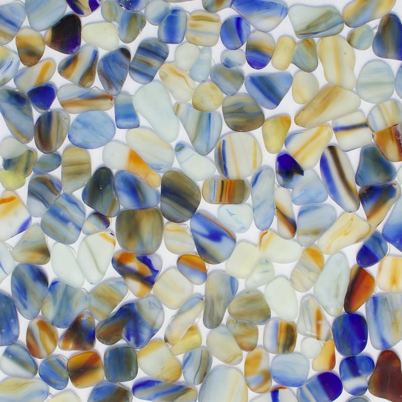 Light Blue Matte Beach Glass Mosaics 12x12 Glass Matte 12x12 Mosaics