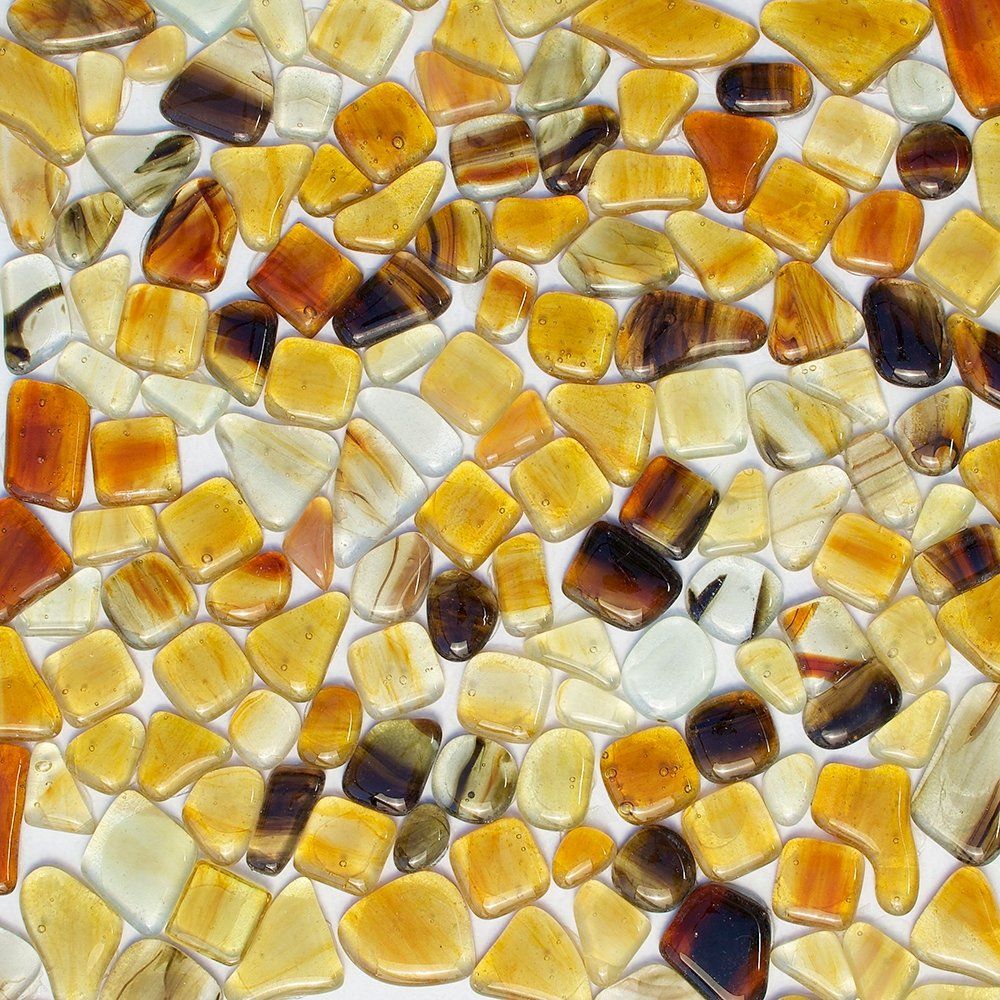 Light Honey Glossy Gloss Glass Mosaics 12x12 Glass Glossy 12x12 Mosaics