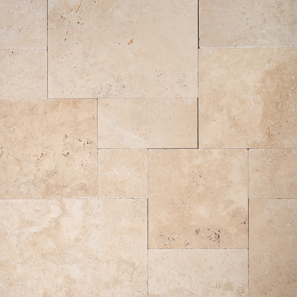 Light Standard Tumbled French Pattern Travertine Pavers Various Travertine Tumbled Various Pavers