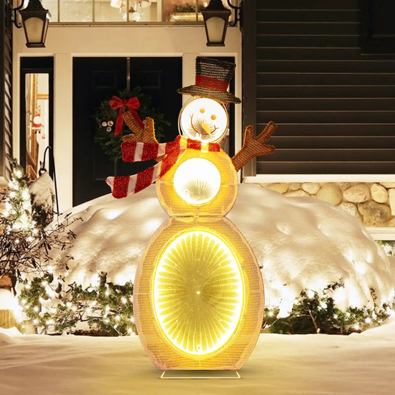 2.6 Feet Lighted Snowman with LED Lights and Metal Stand by DirectDeals
